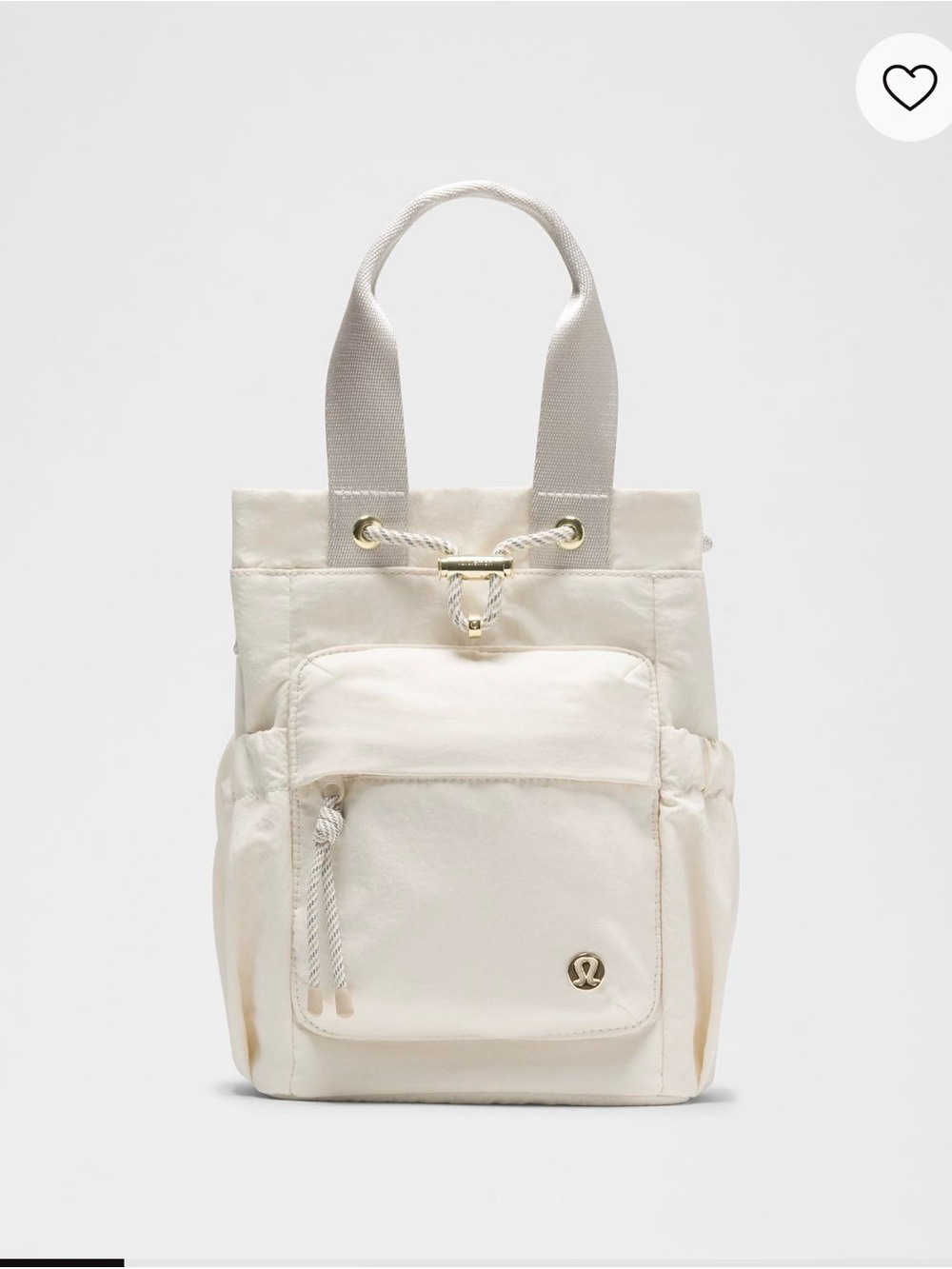 Canvas Tote Backpack in Cream – Brand: